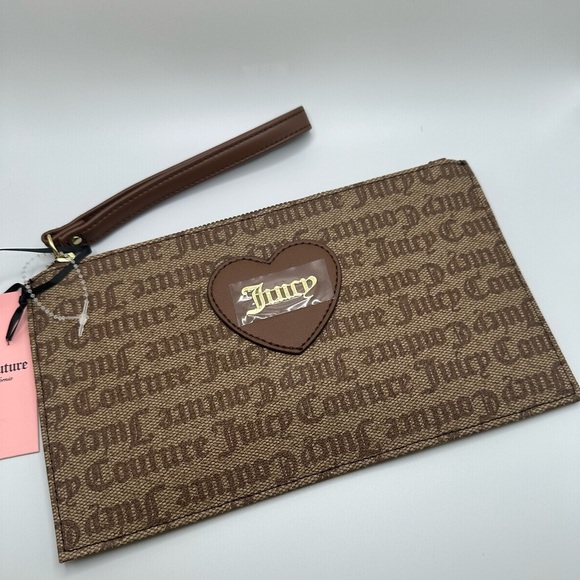 JUICY COUTURE Brown Gothic Wristlet BNWT - Picture 1 of 6